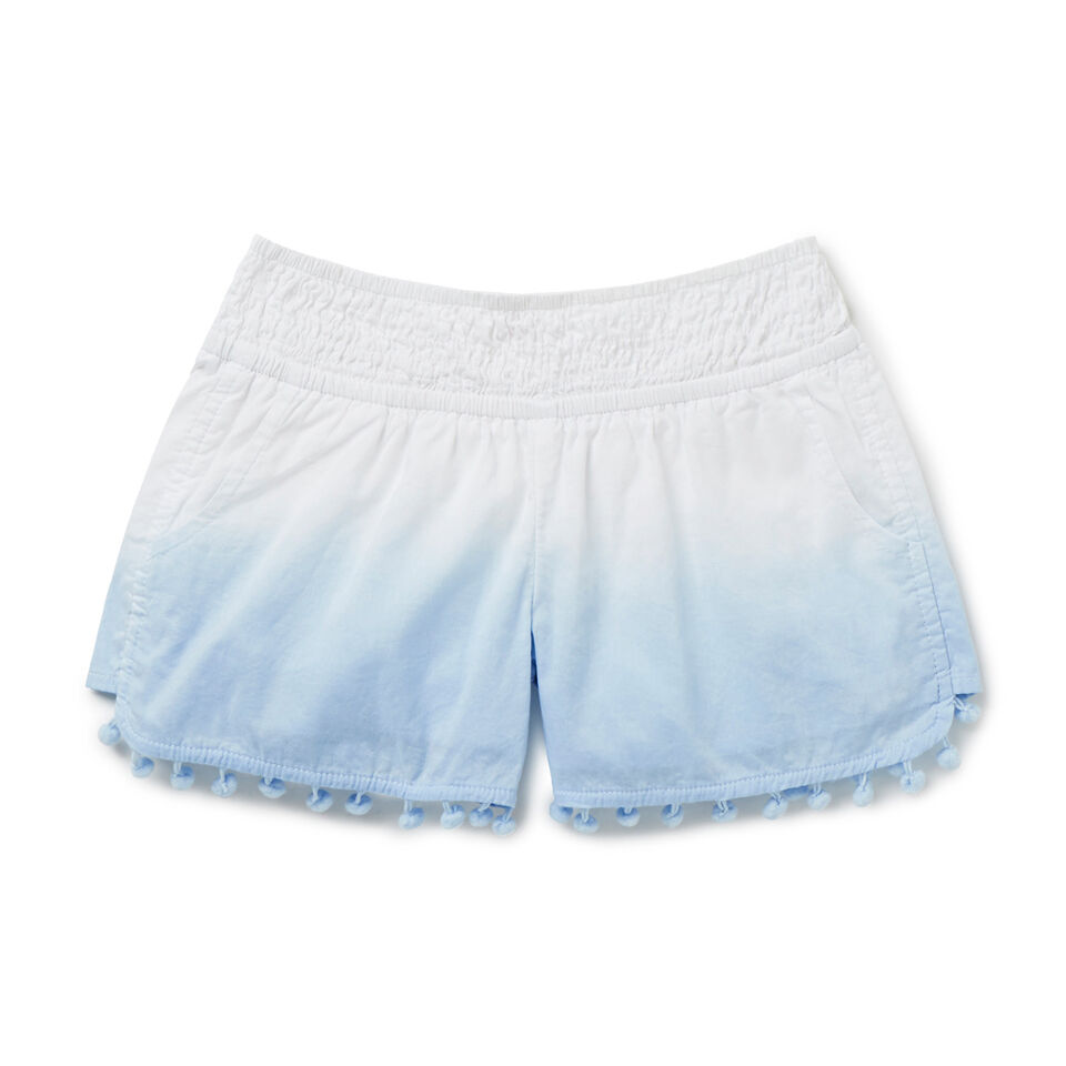 Dip-Dye Pom Pom Shorts  