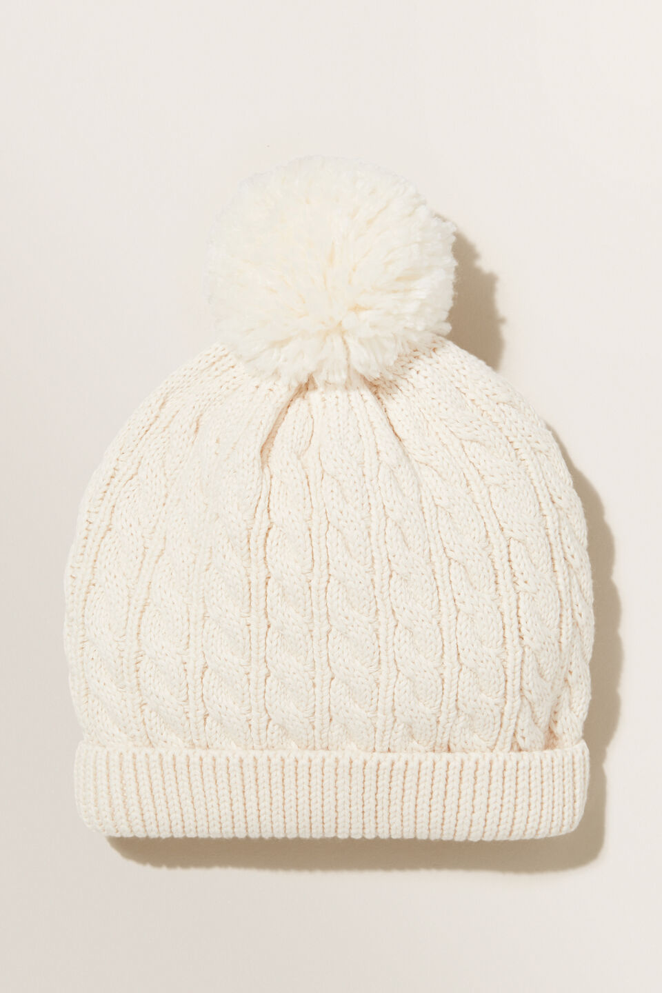 Creme Cable Knit Beanie  Creme