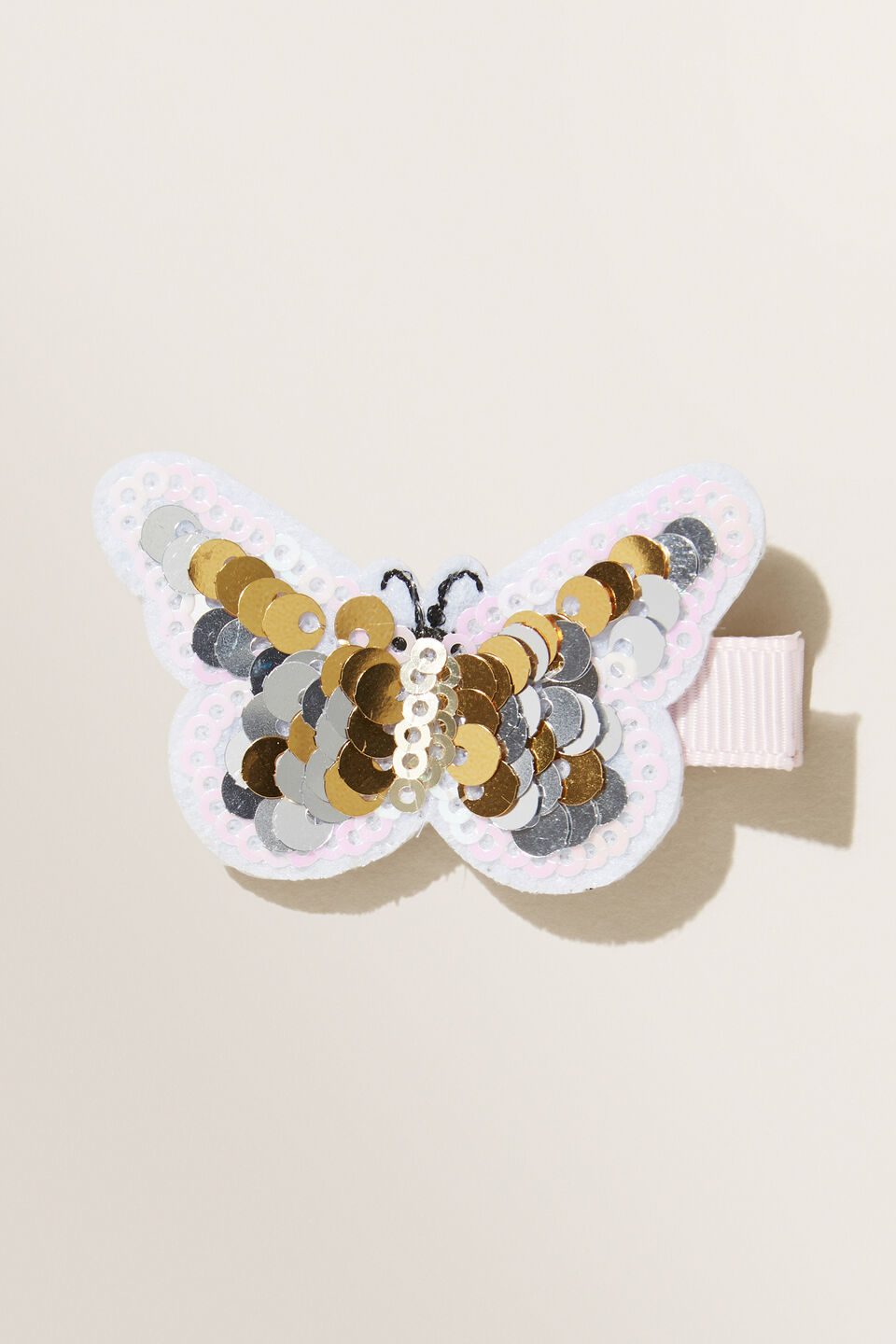 Sequin Butterfly Clip  Multi