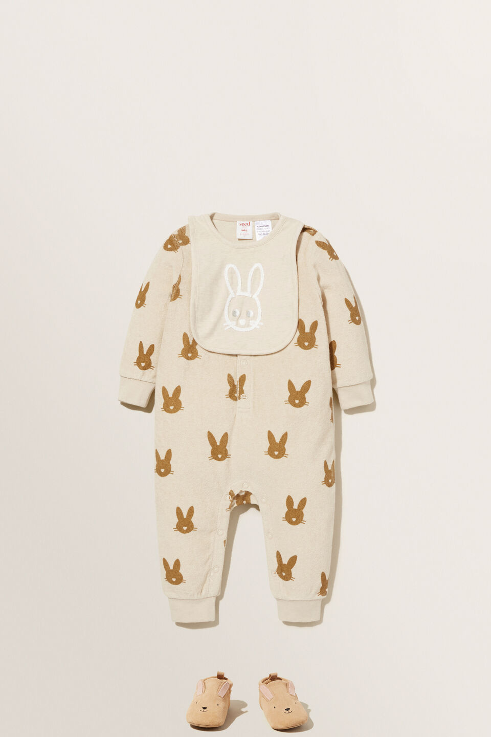 Terry Bunny Jumpsuit  Wheat Marle