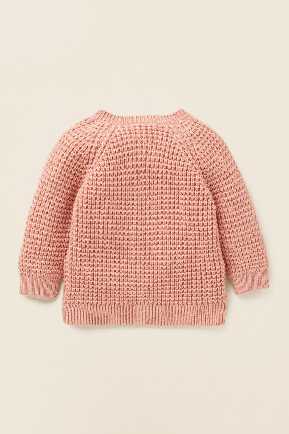 Raglan Knit Cardigan  Chalk Pink