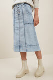 A Line Denim Midi Skirt  90s Vintage Wash  hi-res