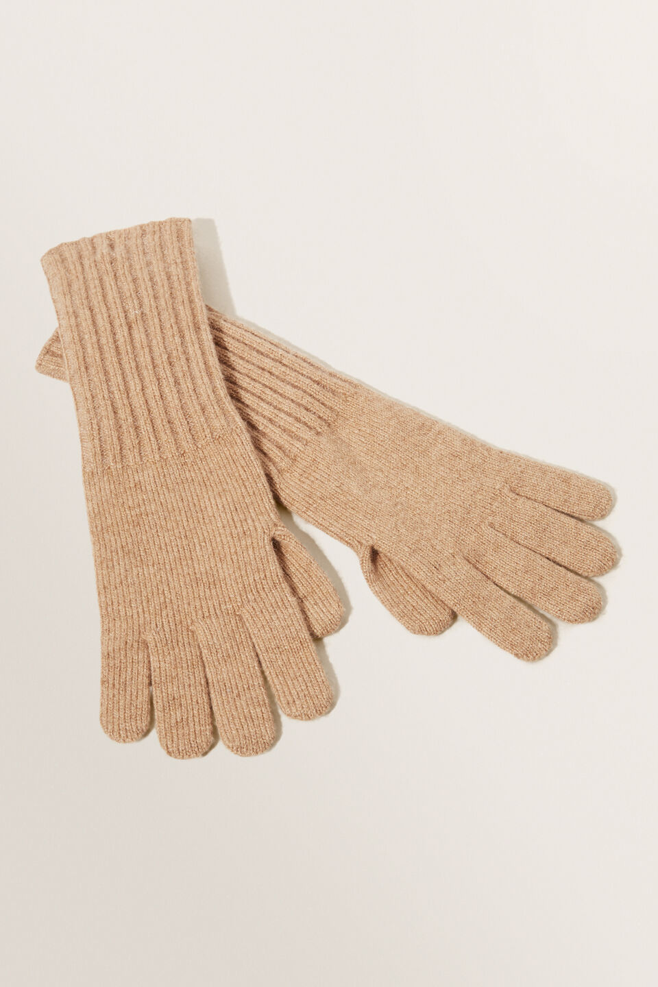 Rib Knit Gloves  Honey Dew
