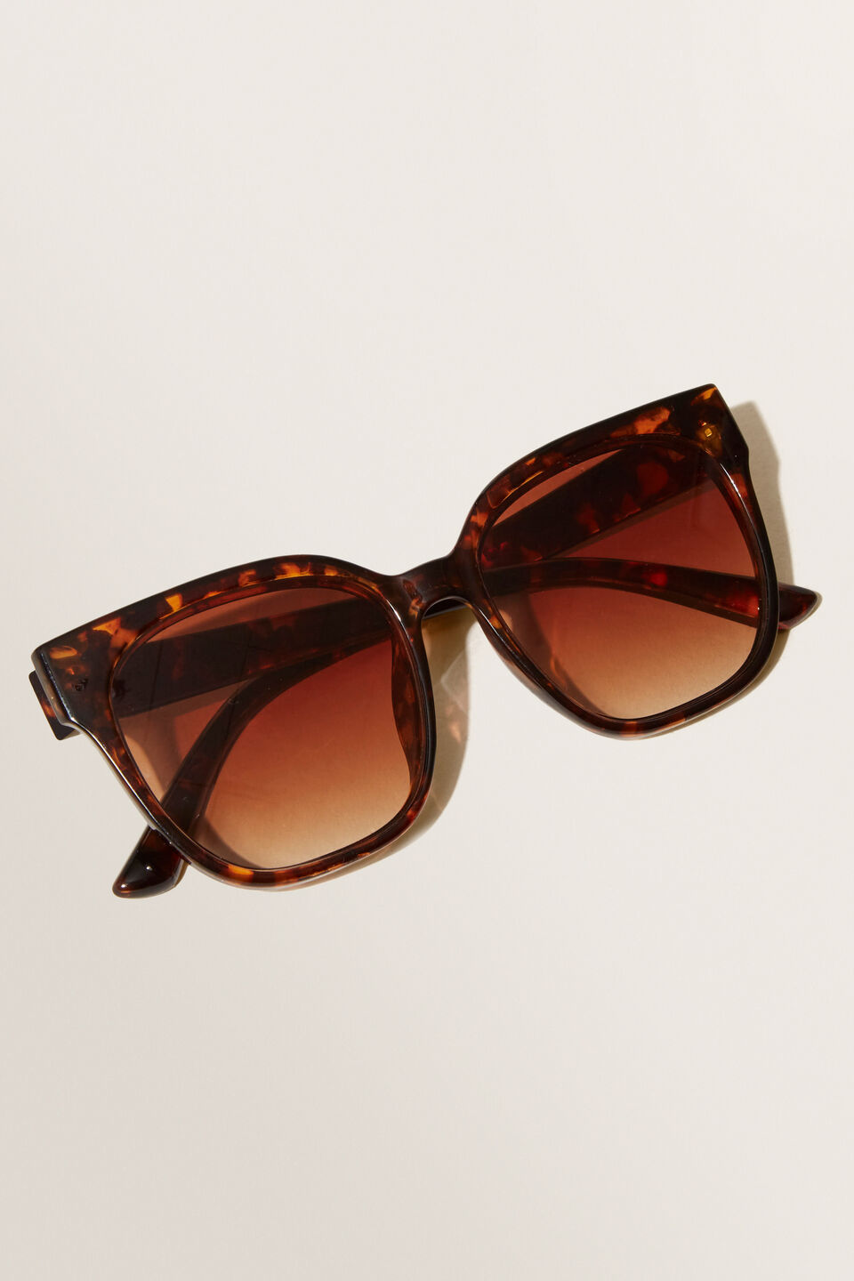 Ella Square Sunglasses  Brown Tort