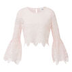Lace Crop Bell Sleeve Top    hi-res