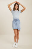 Asymmetric Denim Skirt  Light Wash  hi-res