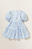 Embroidered Floral Midi Dress  Baby Blue  hi-res
