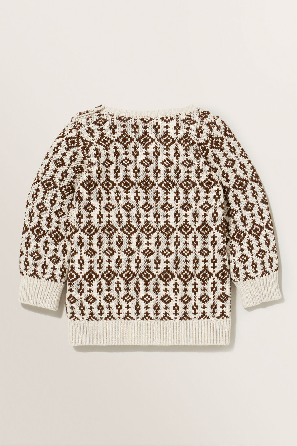 Knit Jacquard Sweater  Cream