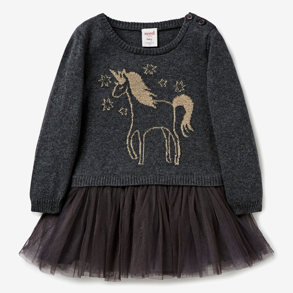 Unicorn Knit Tutu Dress  