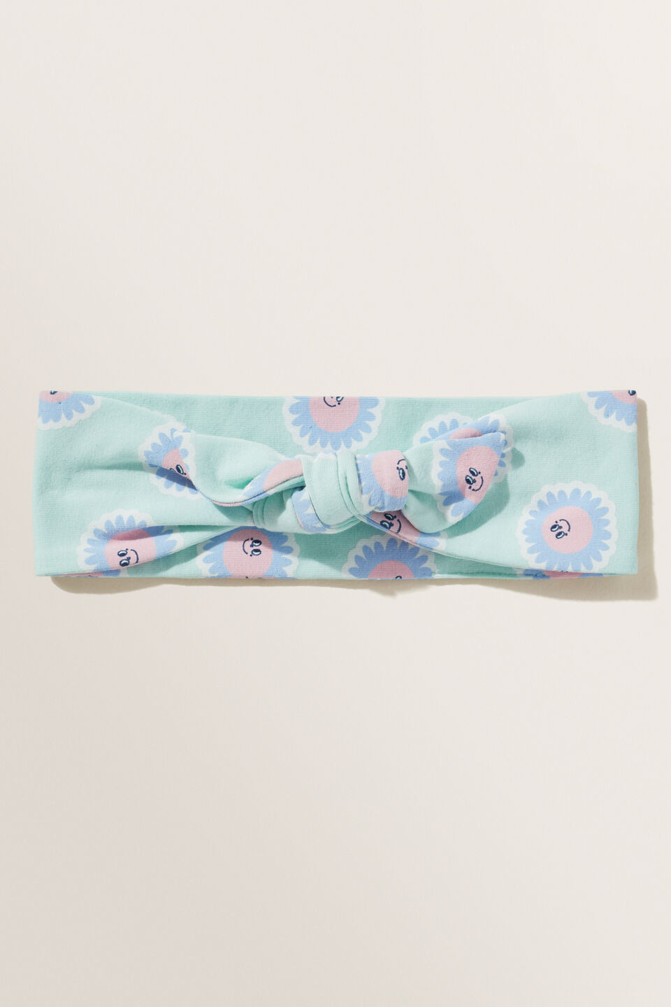 Flower Fabric Headband  Aqua Mint