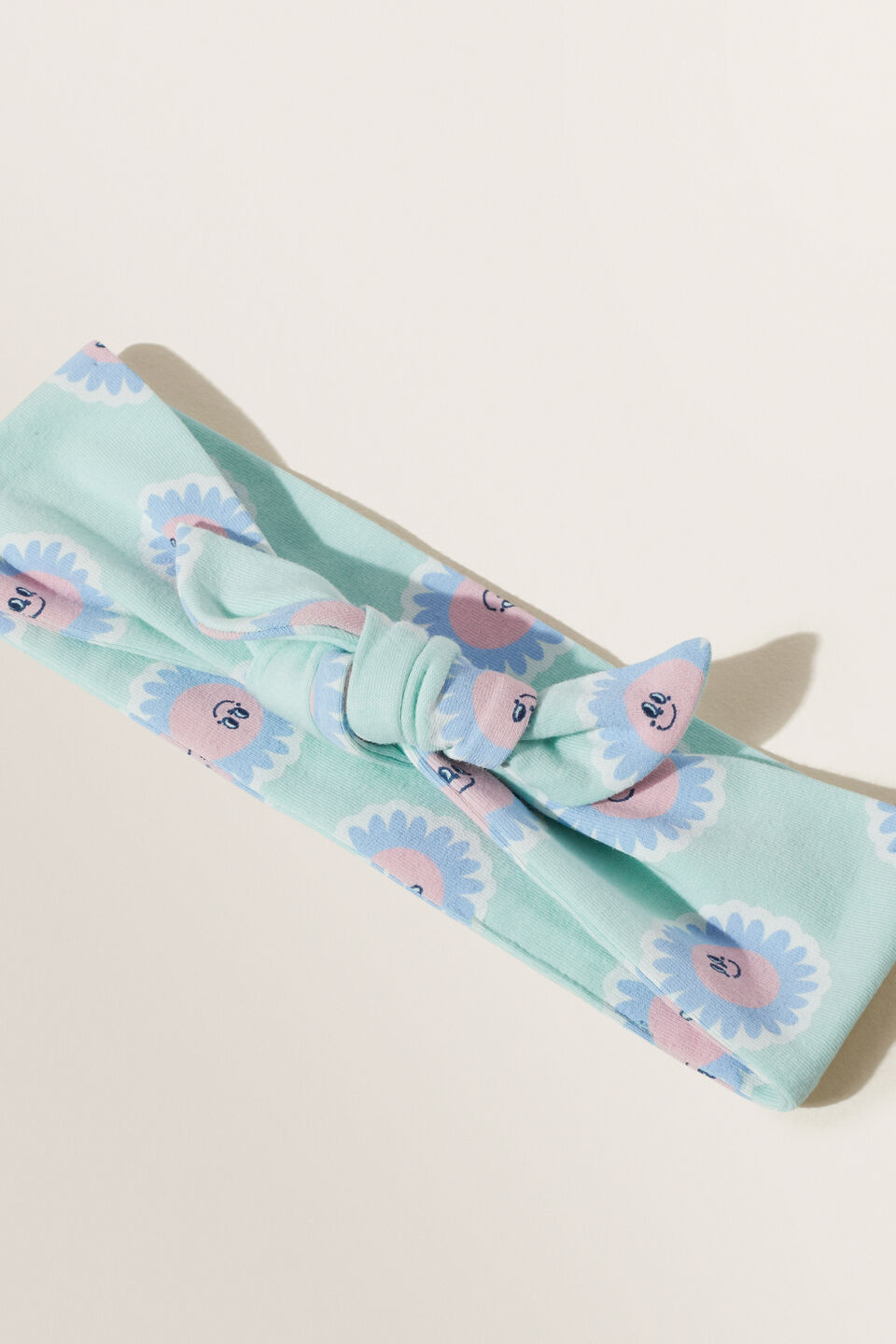Flower Fabric Headband  Aqua Mint