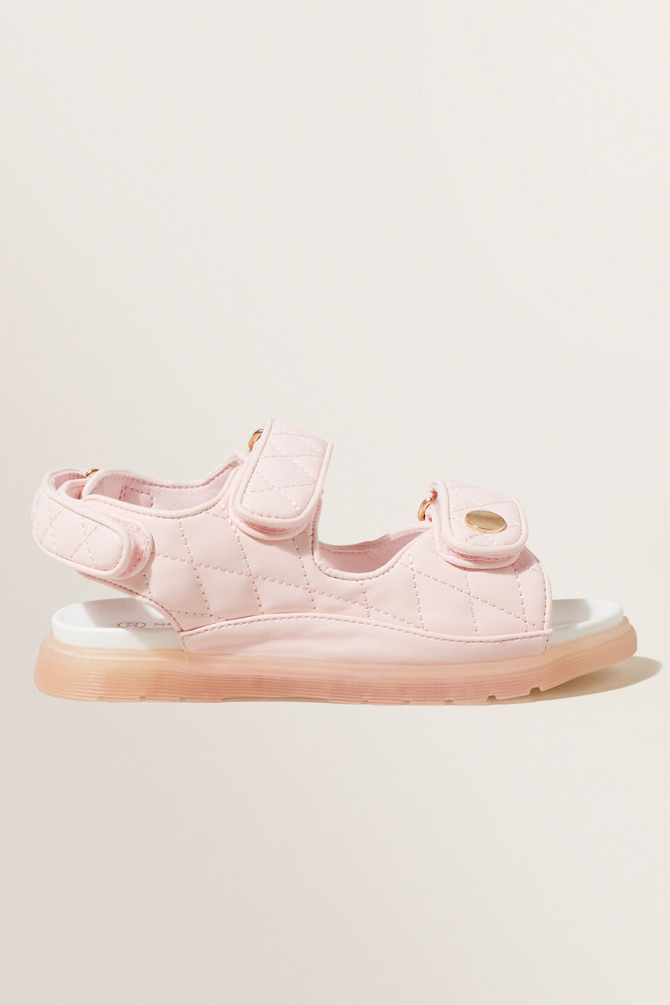 Quilted Footbed Sandal  Dusty Rose