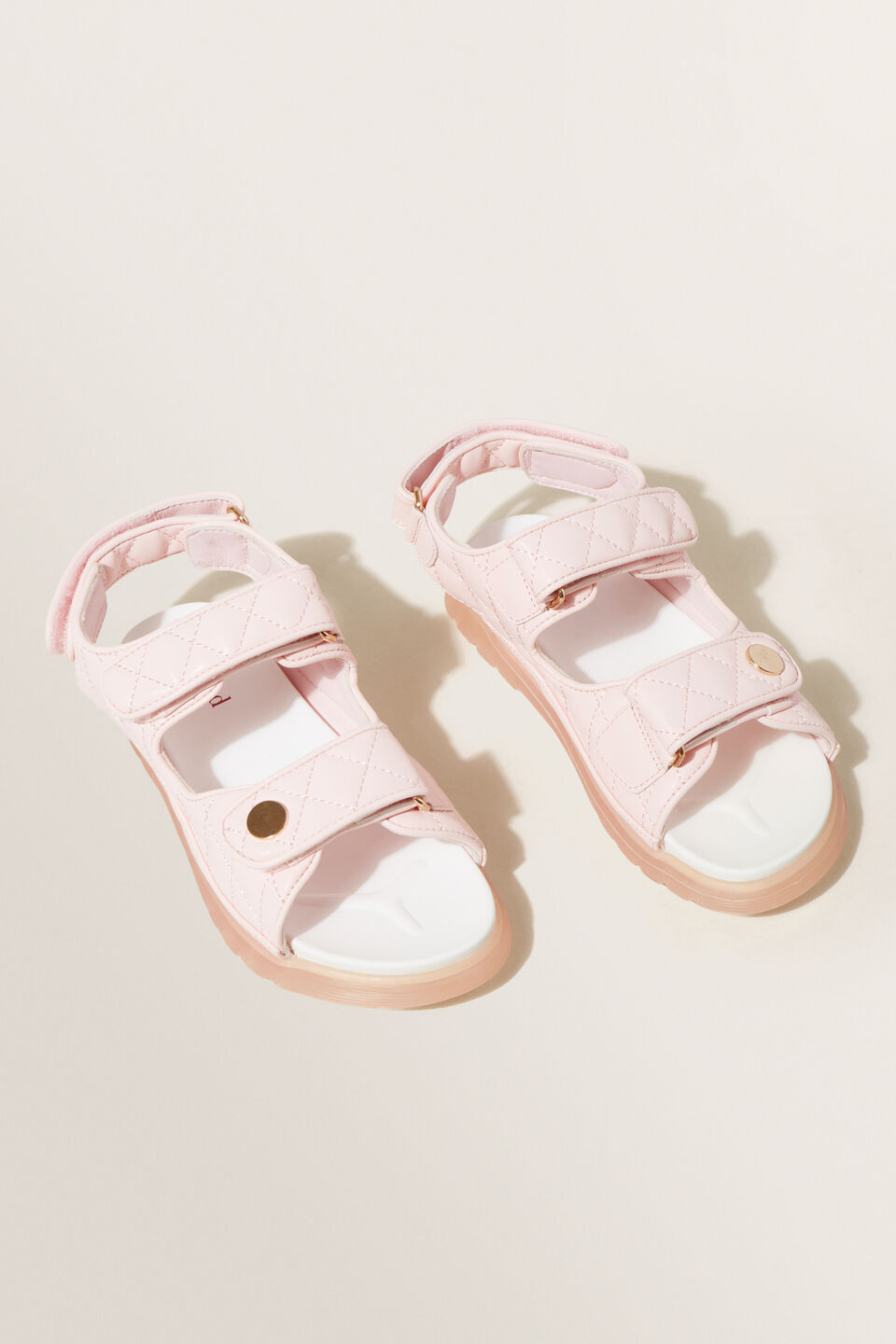 Quilted Footbed Sandal  Dusty Rose