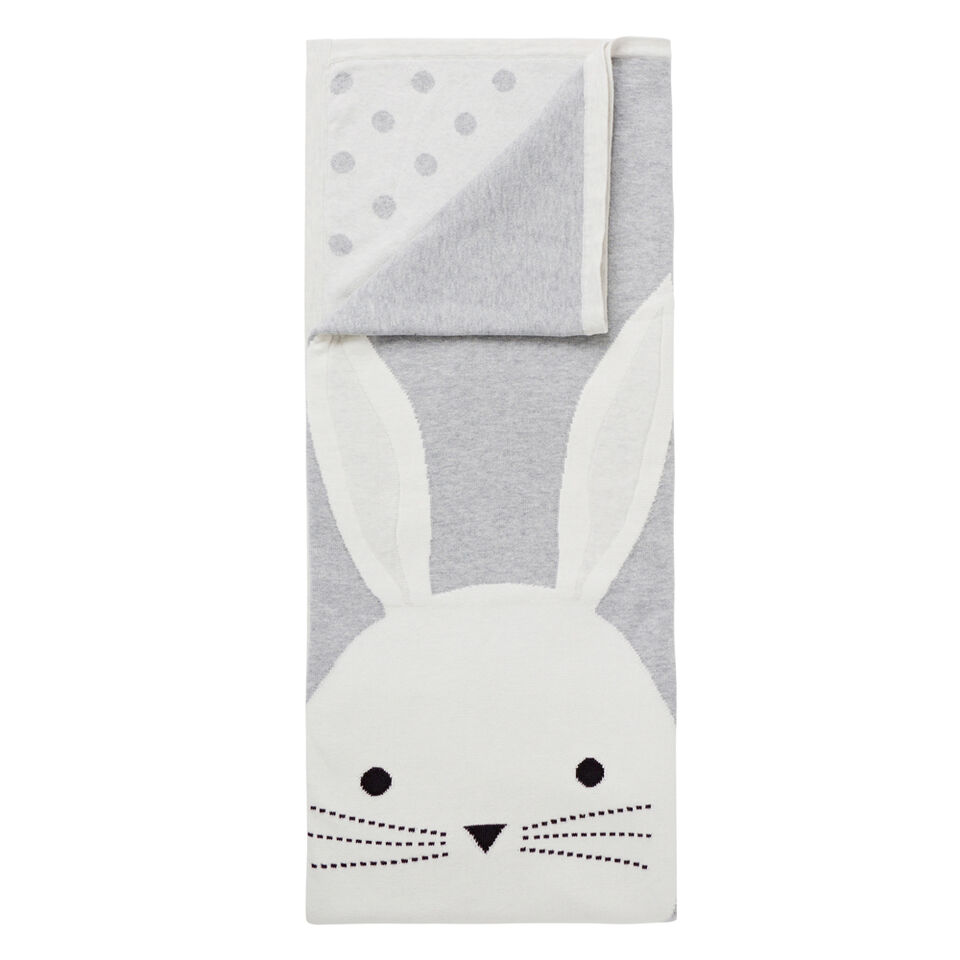 Bunny Intarsia Blanket  