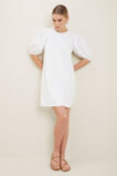 Poplin Sleeve Mini Dress  Whisper White  hi-res