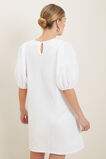 Poplin Sleeve Mini Dress  Whisper White  hi-res