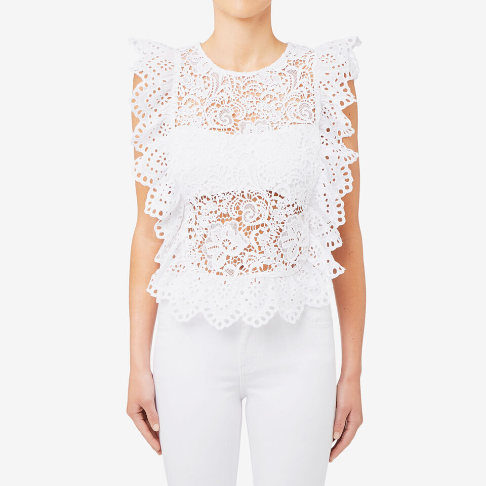 Contrast Lace Top  