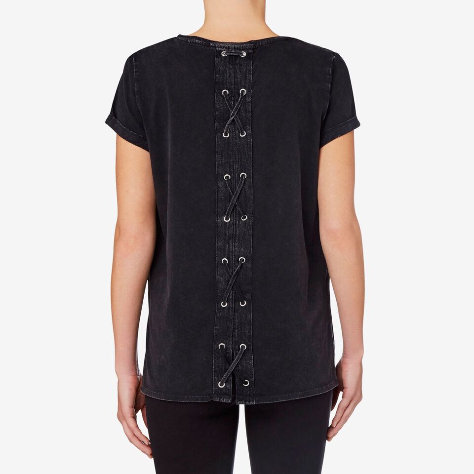 Lace Up Back Tee  
