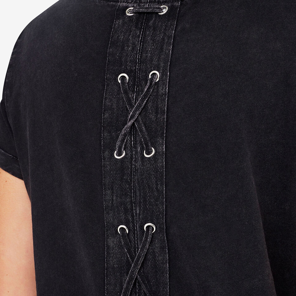 Lace Up Back Tee  