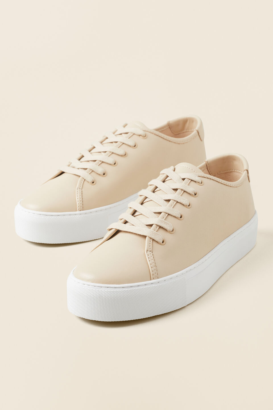 Holland Leather Sneaker  French Beige
