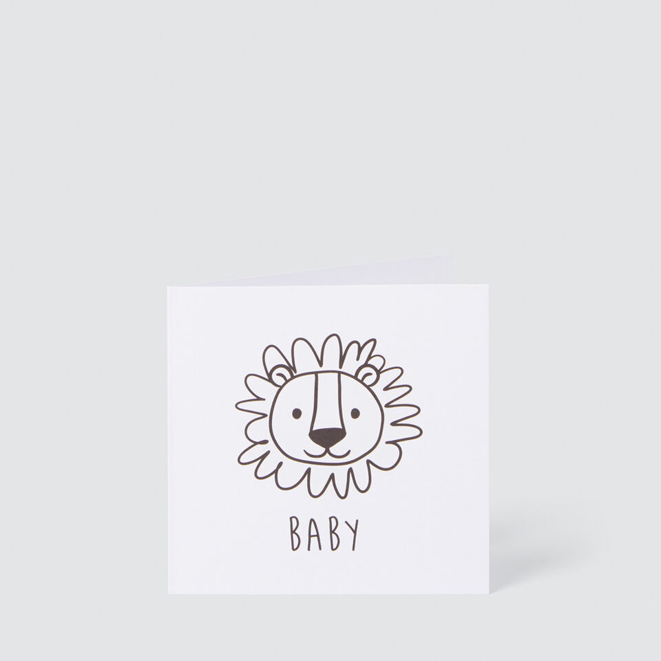 Small Lion Baby Card  