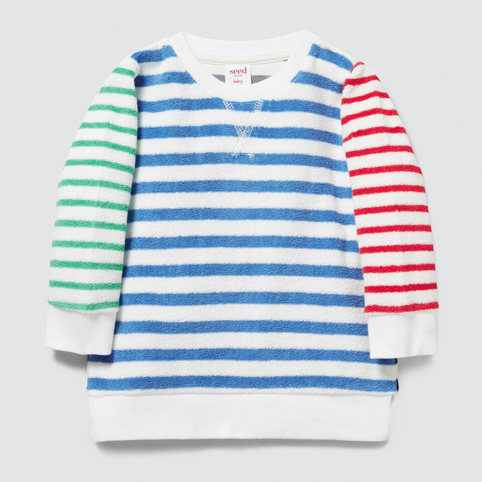 Stripe Towelling Sweater  