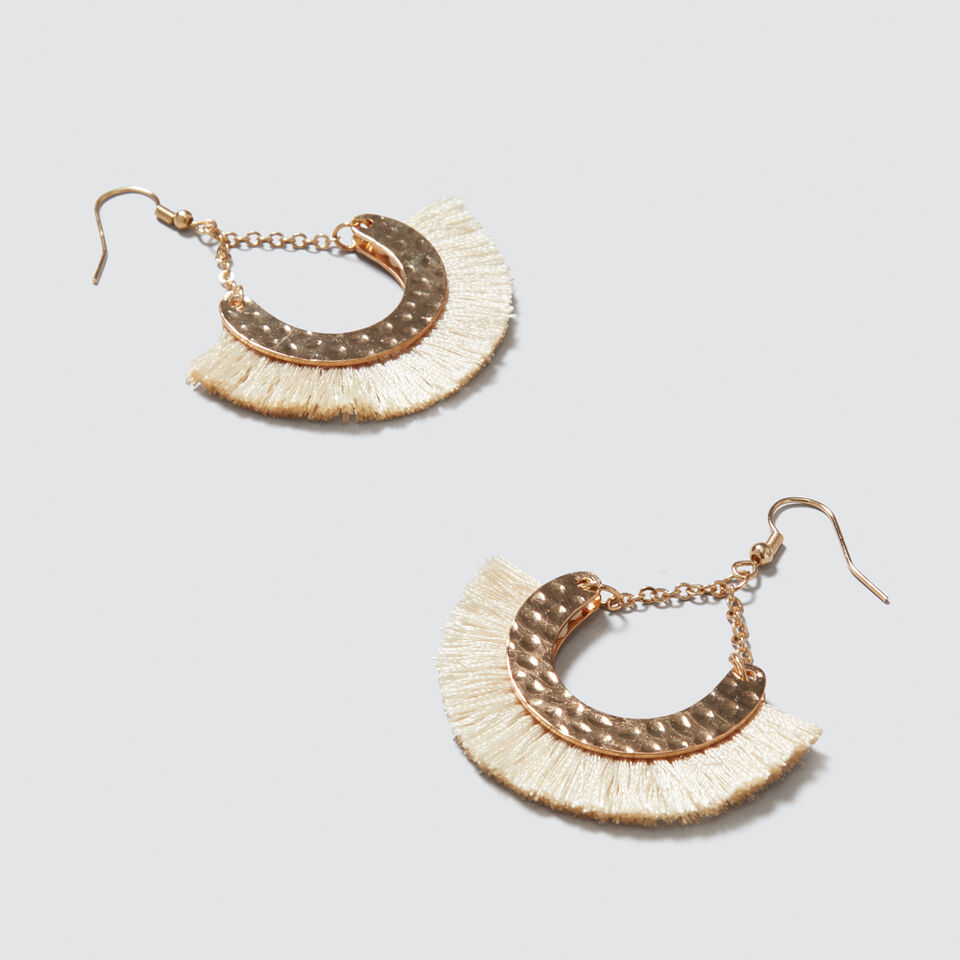 Crescent Tassel Earrings  