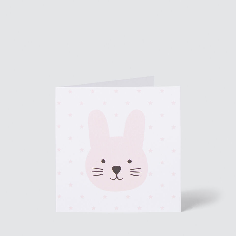 Small Pink Bunny Card  