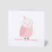 Large Owl Happy Birthday Card    hi-res