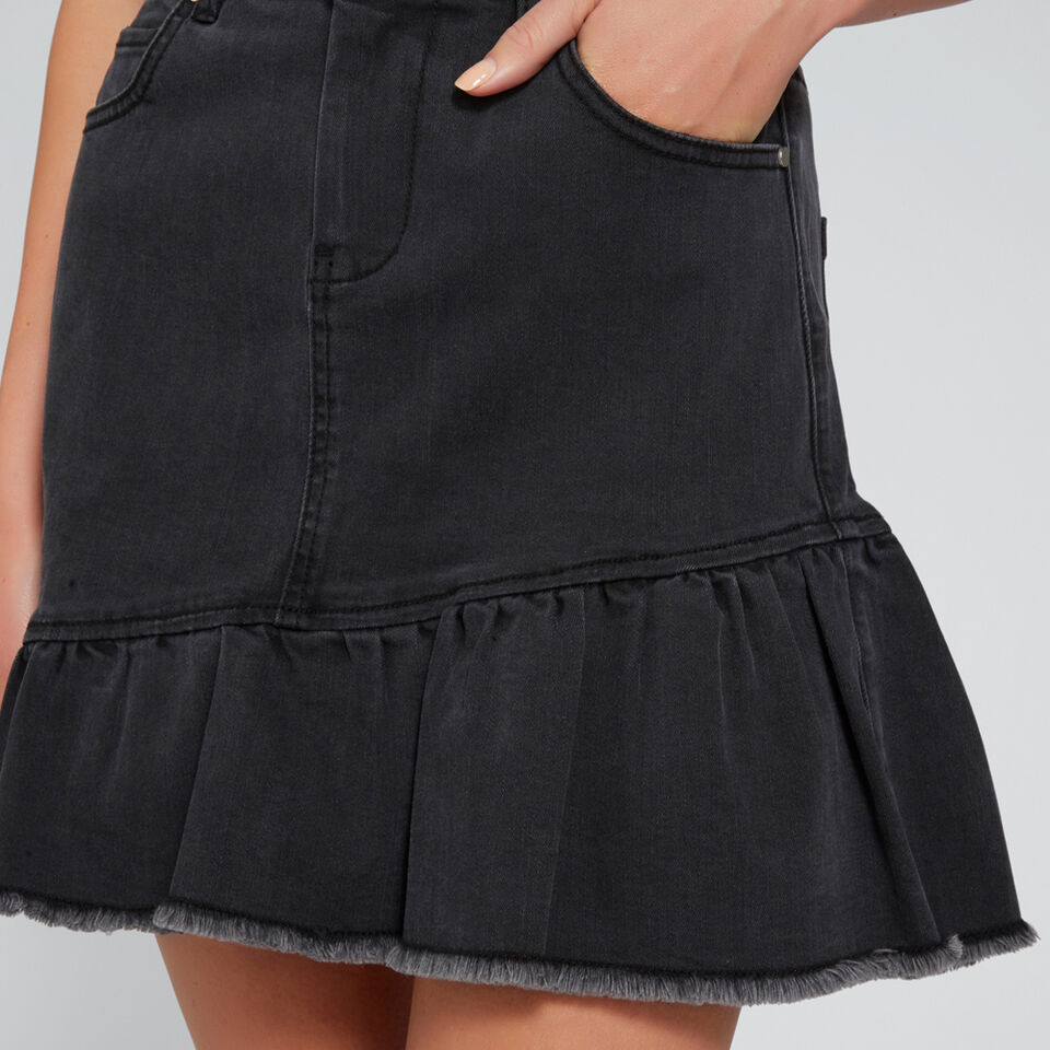Asymmetric Ruffle Skirt  