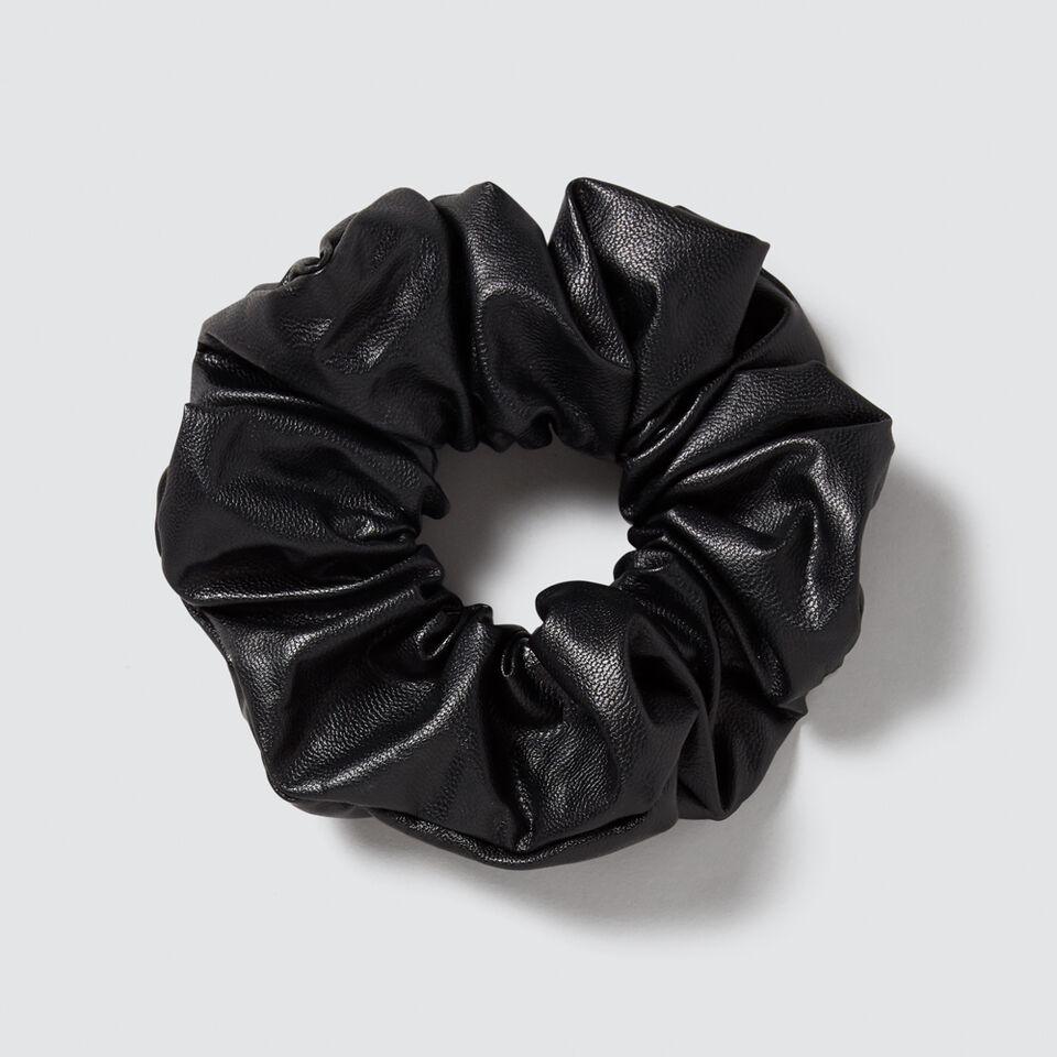 Leather Look Scrunchie  