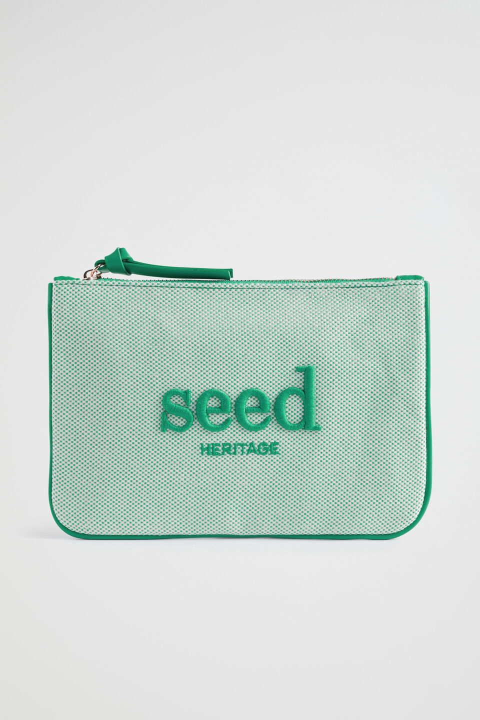Seed Pouch  Deep Teal Natural