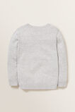 Chenille Print Crew Knit  Cloudy Marle  hi-res
