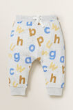 Alphabet Trackpant  Cloudy Marle  hi-res