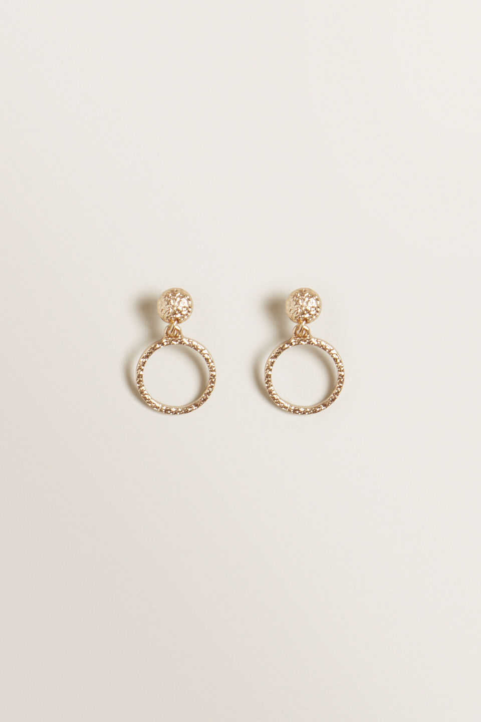 Circle Hammered Hoops  9