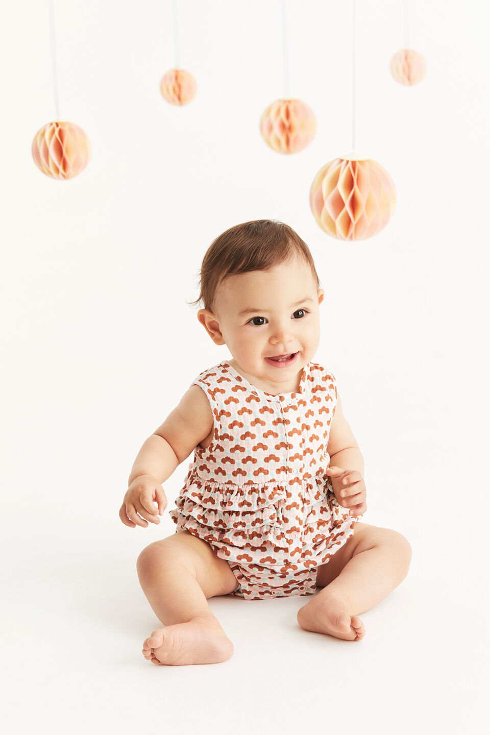 Cheesecloth Floral Onesie  