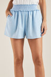 Shirred Waist Short  Ocean Blue  hi-res