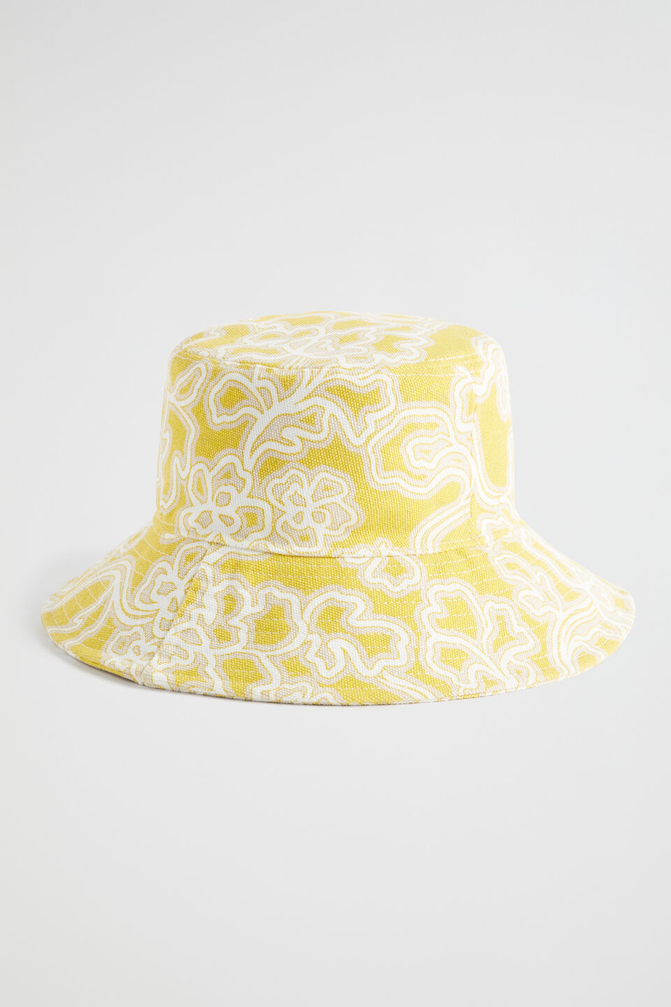 Seed Bucket Hat  Gold Amber Floral