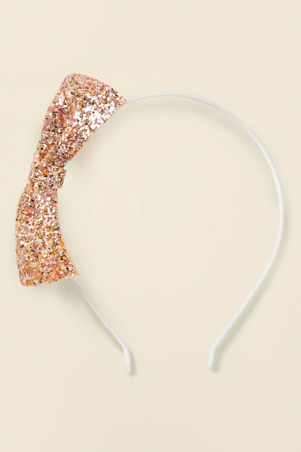 Party Glitter Bow Headband  Gold