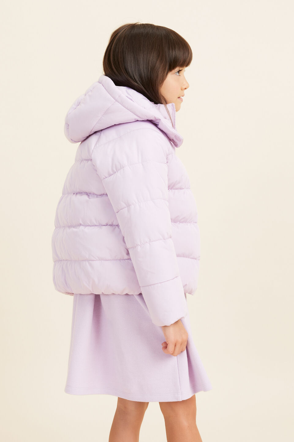 Sporty Puffer Jacket  Orchid