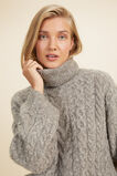 Chunky Roll Neck Sweater  Pewter Marle  hi-res