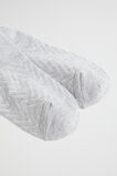 Chevron Knit Sneaker Sock  Grey Marle  hi-res