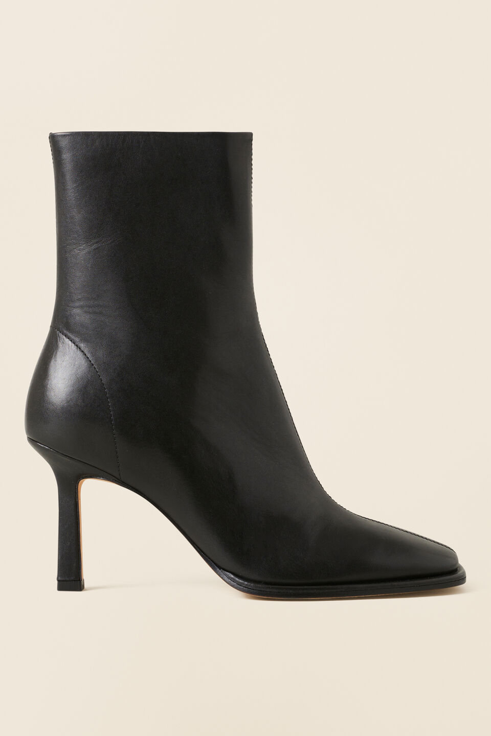 Bianca Leather Ankle Boot  Black