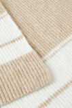 Contrast Stripe Knit Scarf    hi-res