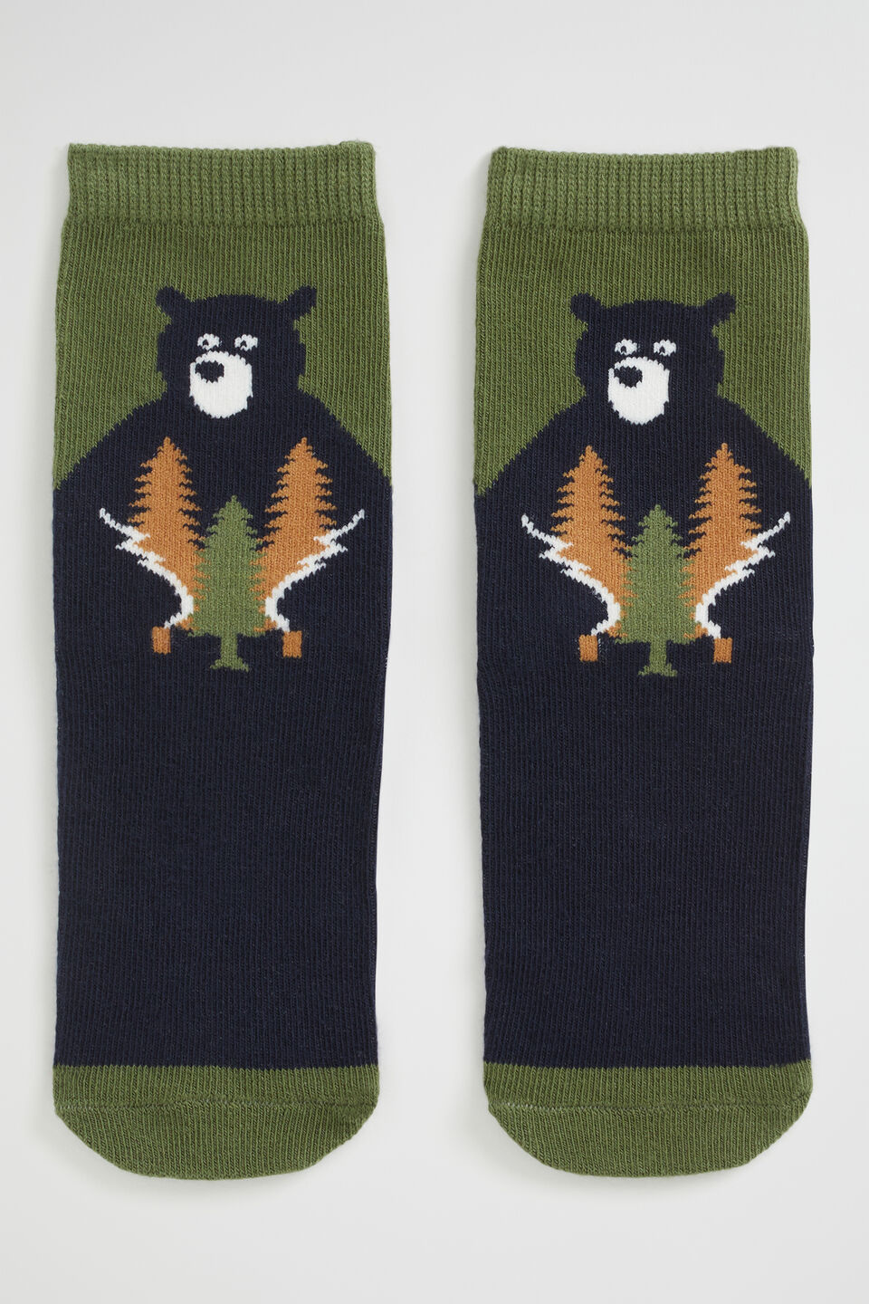 Bear Sock  Navy
