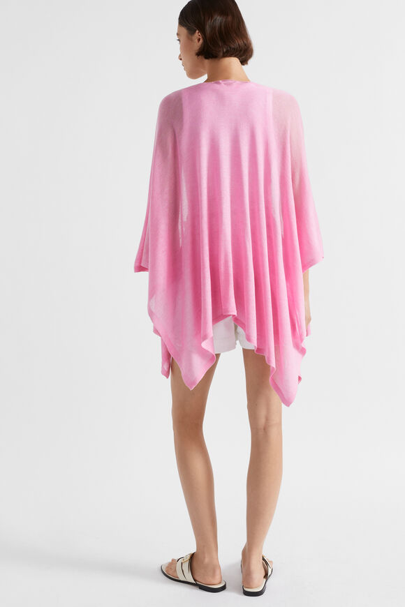 Fine Knit Poncho  Pink Gin  hi-res