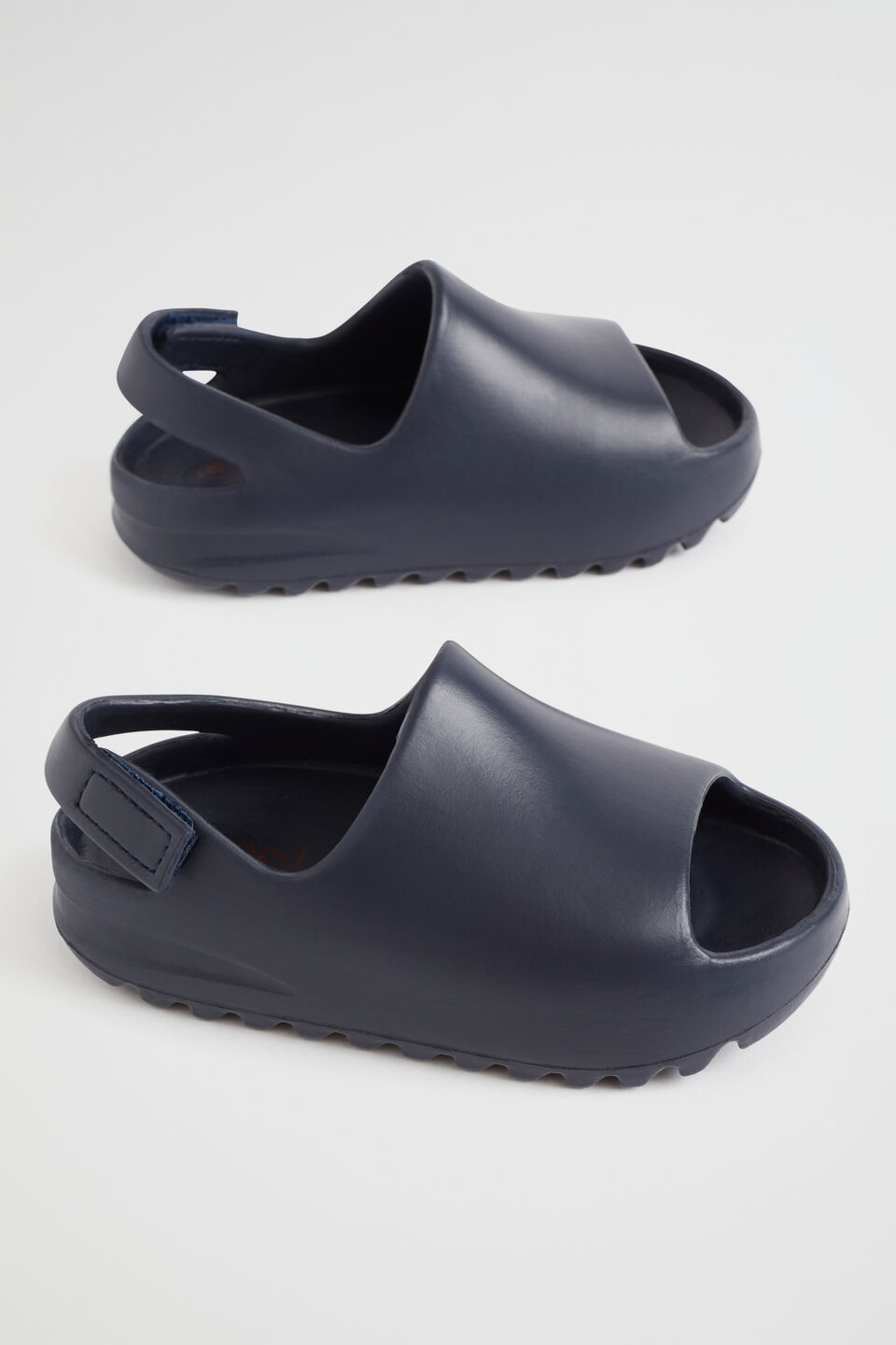 Rubber Moulded Slide with Strap  Navy