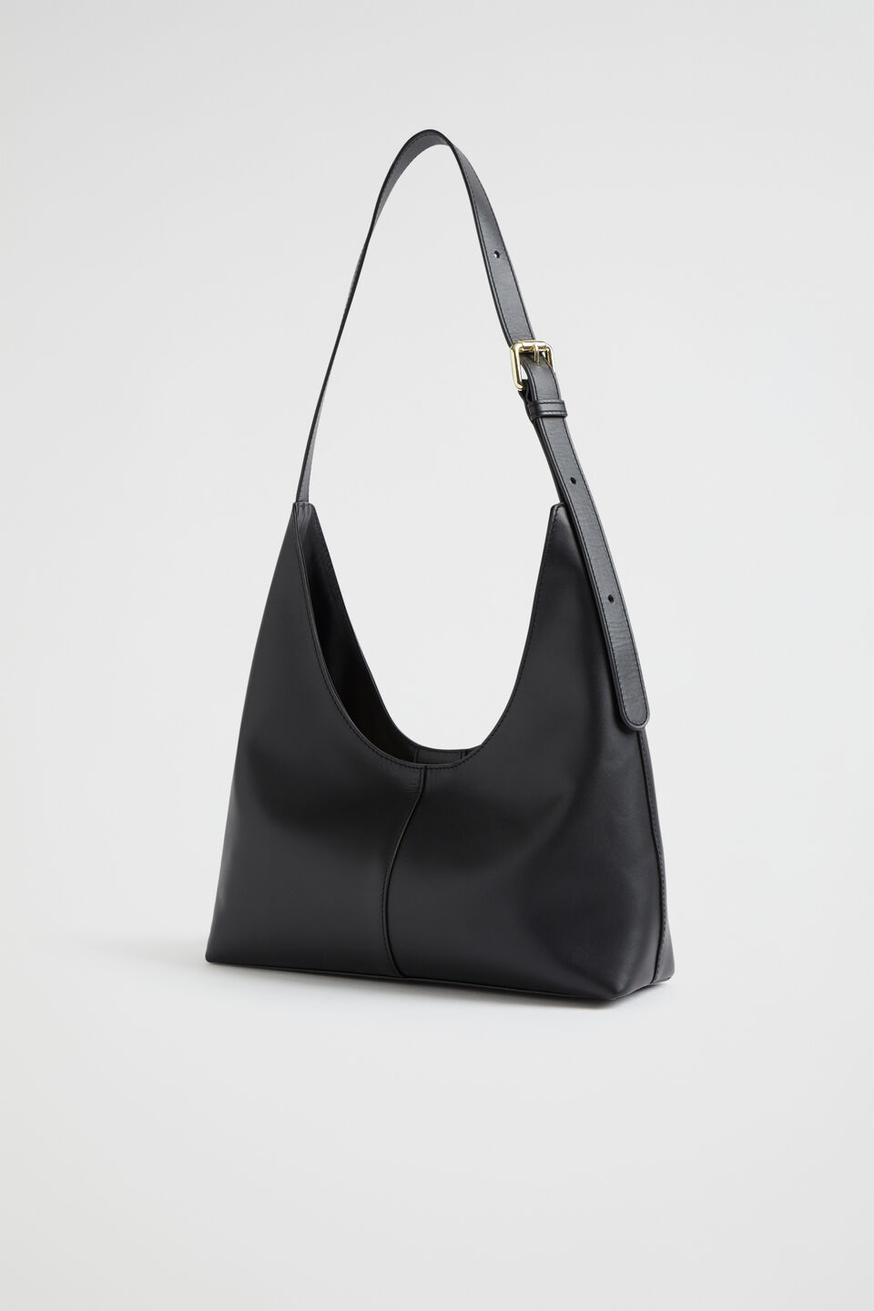 Leather Shoulder Bag  Black