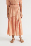 Seersucker Midi Skirt  Peach Bloom  hi-res