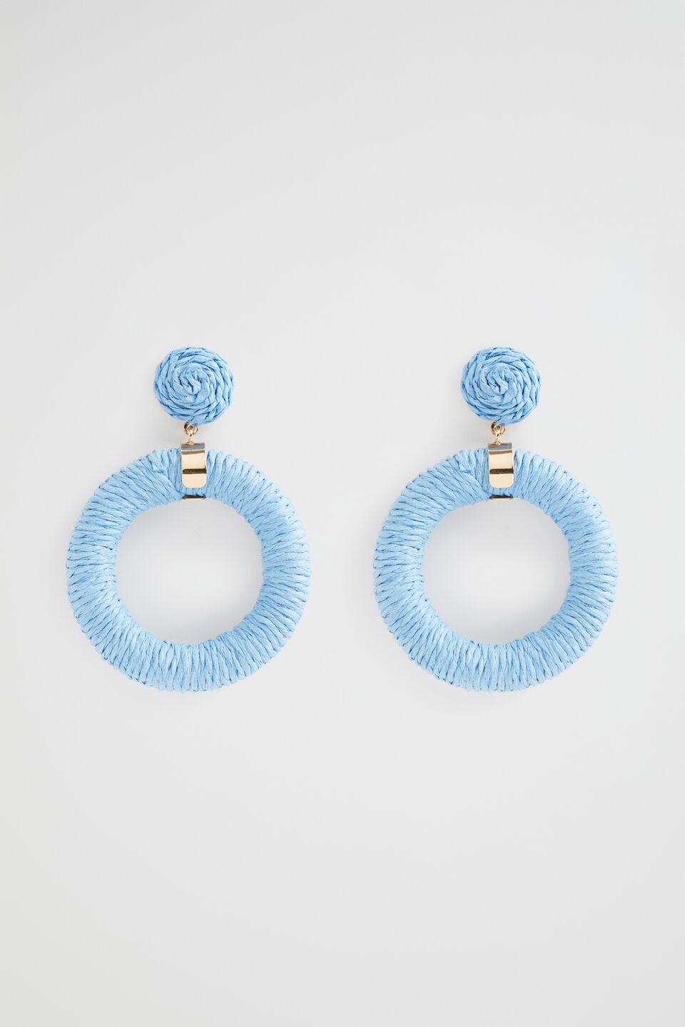 Wrapped Circle Earring  Bluebell